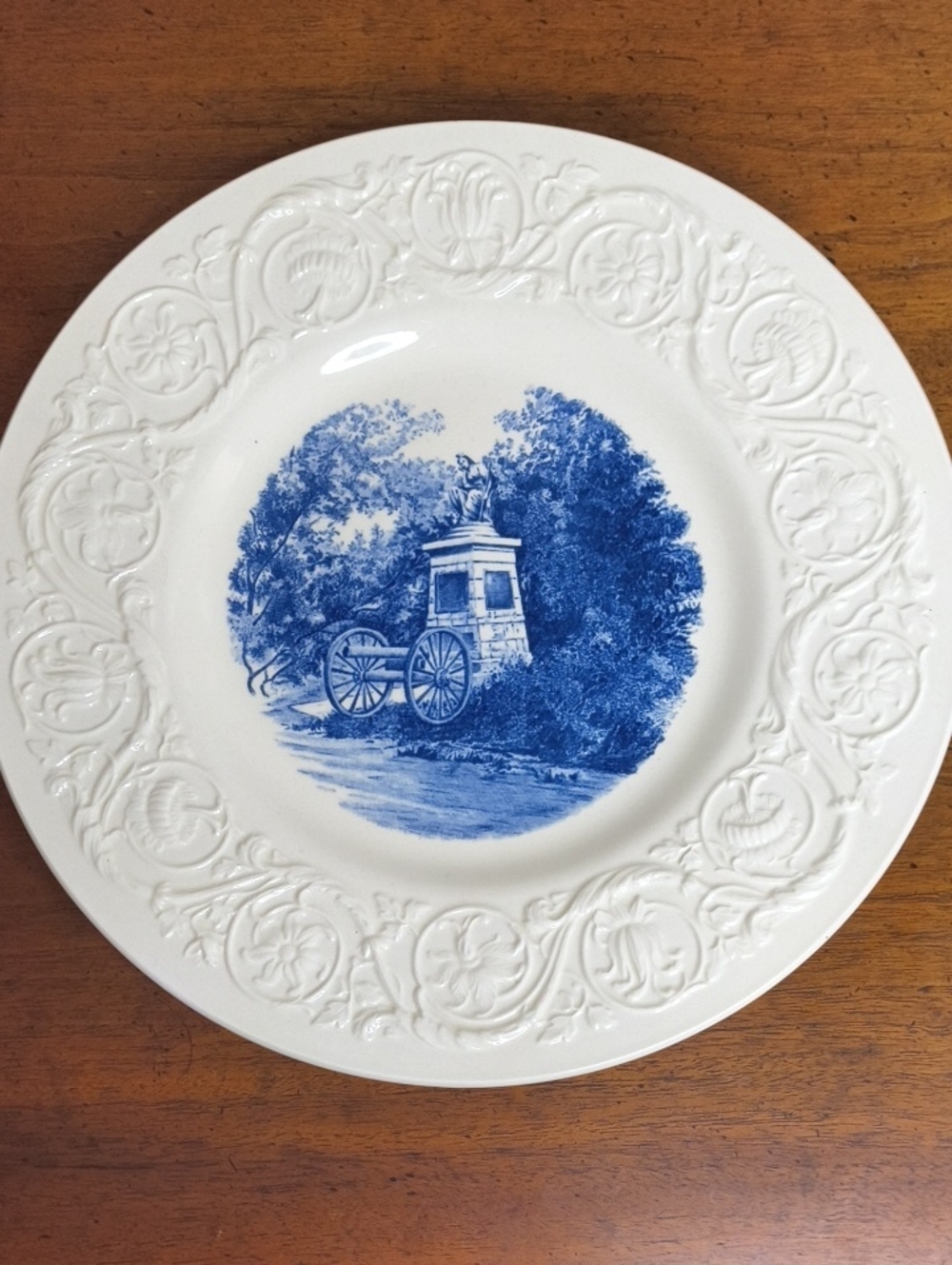 Vintage Wedgewood VMI Dinner Plate Virginia Mourning Her Dead Centennial Lk. New